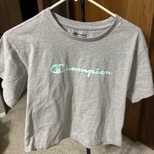 Champion size large cropped tshirt